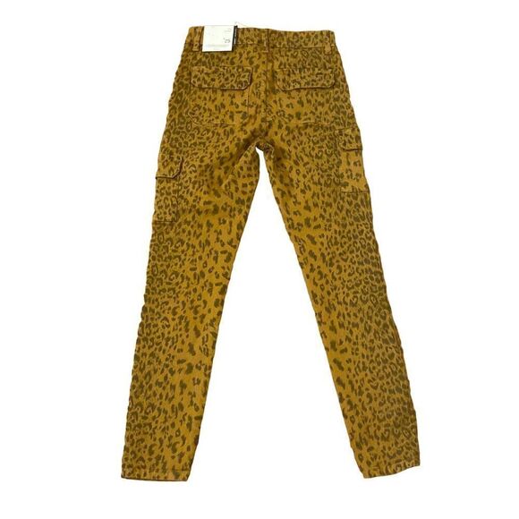 NEW KanCan Adelaide High Rise Super Skinny Jeans Cargo Pockets Leopard Print 25 - Picture 2 of 5